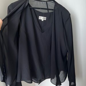 Black blouse set